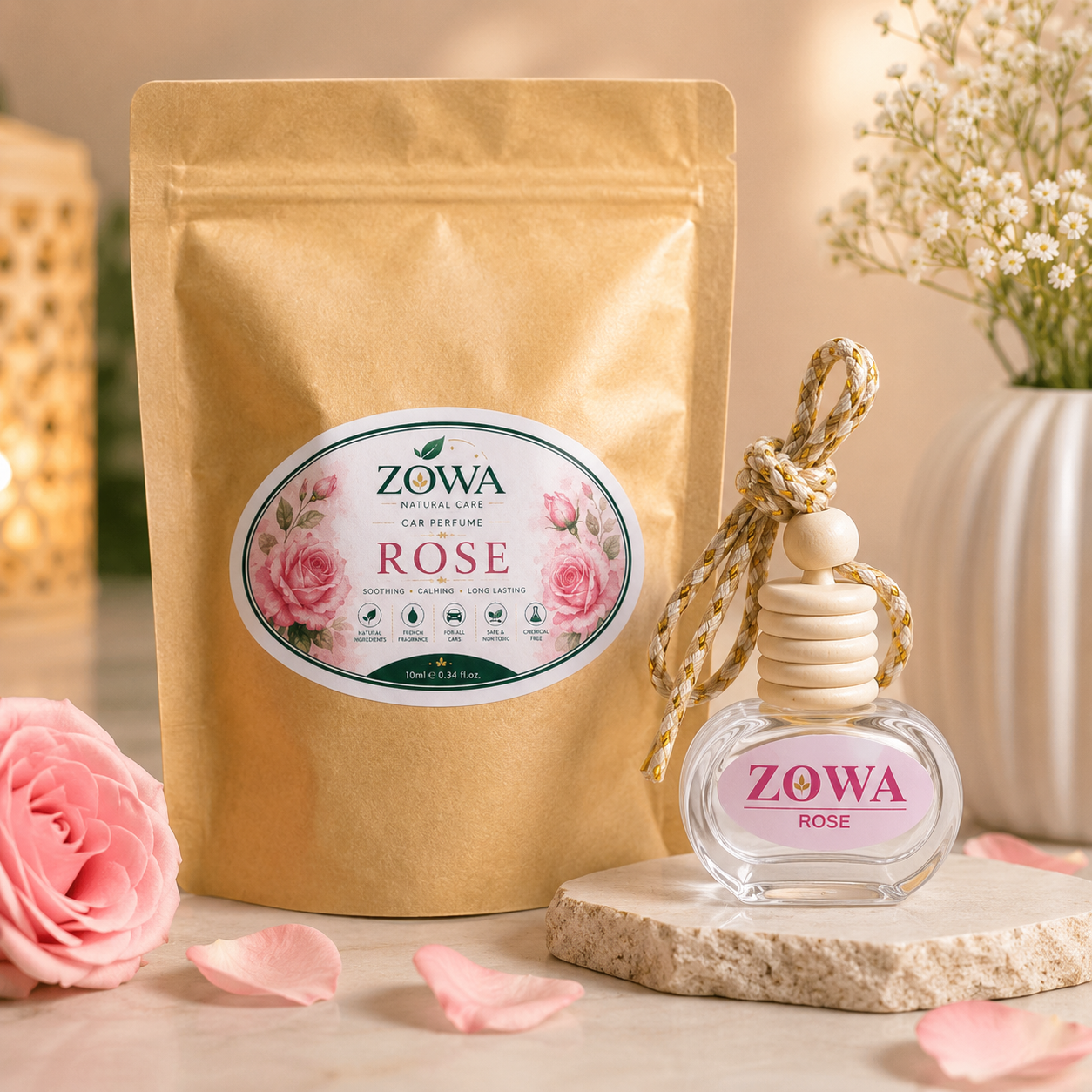 Rose car perfume 